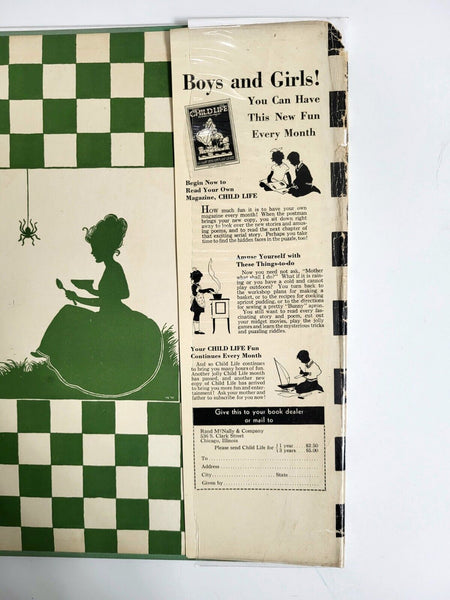 Mother Goose Rand McNally 1936 Vintage Illustrated Hardcover Book with Dust Jacket