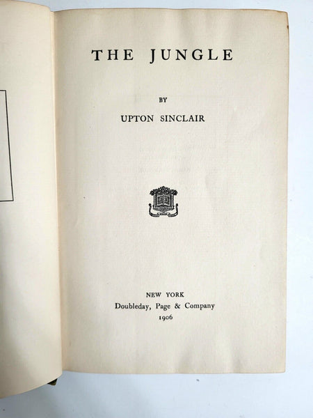 1906 THE JUNGLE Upton Sinclair Hardcover