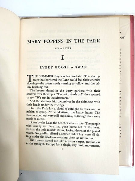 1952 First American Edition Mary Poppins in the Park by P.L. Travers | Illustrated Hardcover w/ Dust Jacket