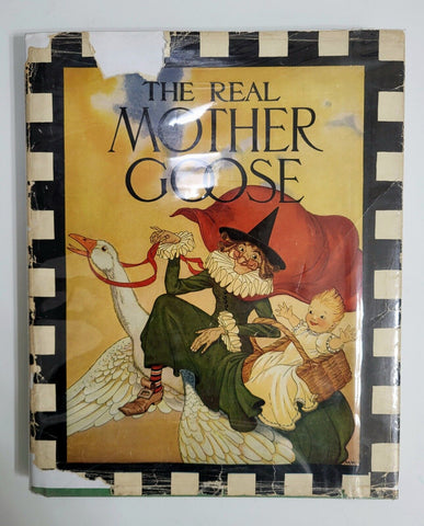 Mother Goose Rand McNally 1936 Vintage Illustrated Hardcover Book with Dust Jacket