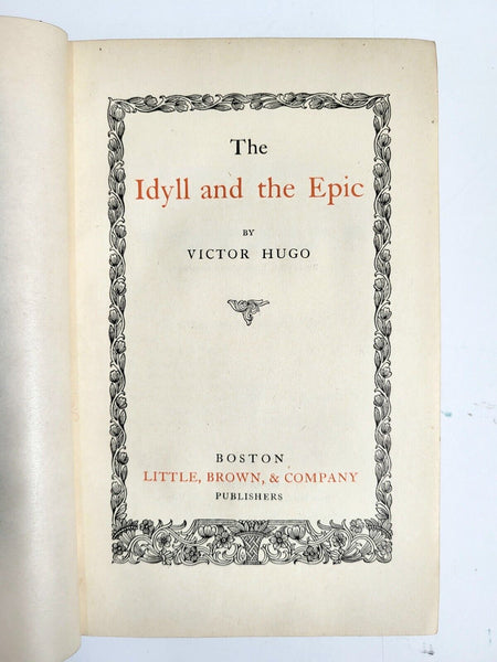 1887 “The Idyll and the Epic” by Victor Hugo – Gilt-Edged Classic from the Les Misérables Series