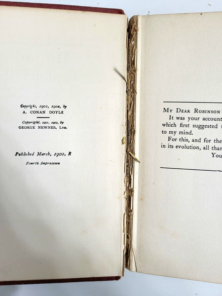 The Hound of the Baskervilles – 1902 First Edition, 4th Impression Grosset & Dunlap | Originally copyrighted by George Newnes Conan Doyle 4th Impression George Newnes...