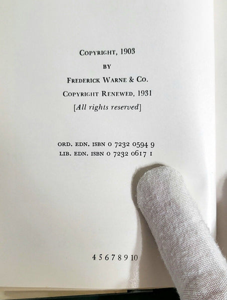 First American Edition Beatrix Potter's "The Tailor of Gloucester" – 1931 Renewed, F. Warne & Co., with Dust Jacket