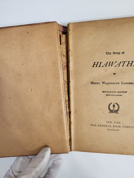 1898 HIAWATHA Longfellow Minnehaha Edition Hardcover