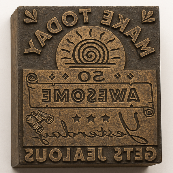 Custom Letterpress Greeting Card Design with Color Separations