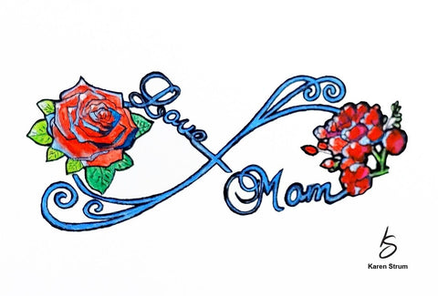 Custom Memorial Tattoo Design – Hand-Painted Watercolor Illustration (11x14)