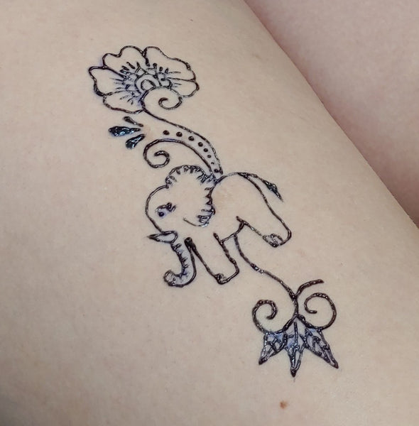 Henna Narrow 3x6 Tattoo