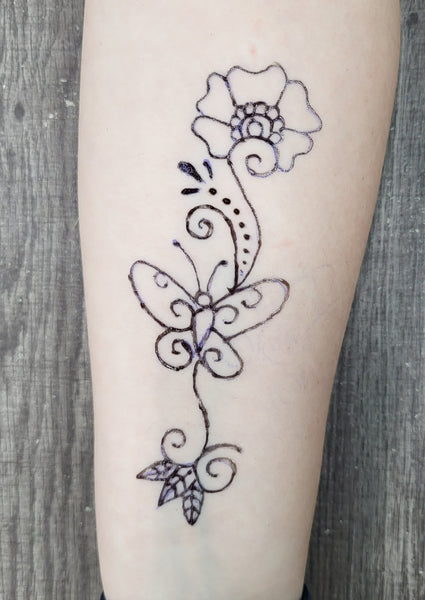 Henna Narrow 3x6 Tattoo