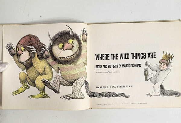 1963 WHERE THE WILD THINGS ARE Maurice Sendak Hardcover BCE