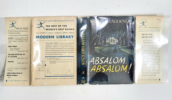 1951 ABSALOM, ABSALOM! William Faulkner Modern Library 271 Hardcover Dust Jacket