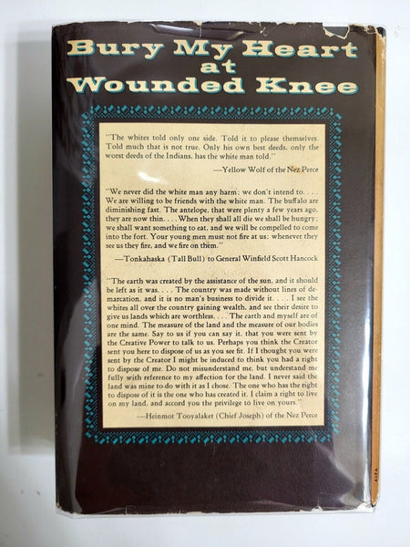 1971 BURY MY HEART AT WOUNDED KNEE Feb 2nd Printing Dee Brown HCDJ