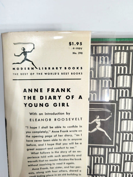 1952 ANNE FRANK: DIARY OF A YOUNG GIRL Modern Library Dust Jacket