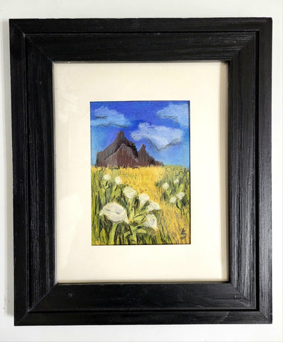 2024 FLOWERS AND PLATEAU Karen Strum Pastel Painting 8x10 Frame