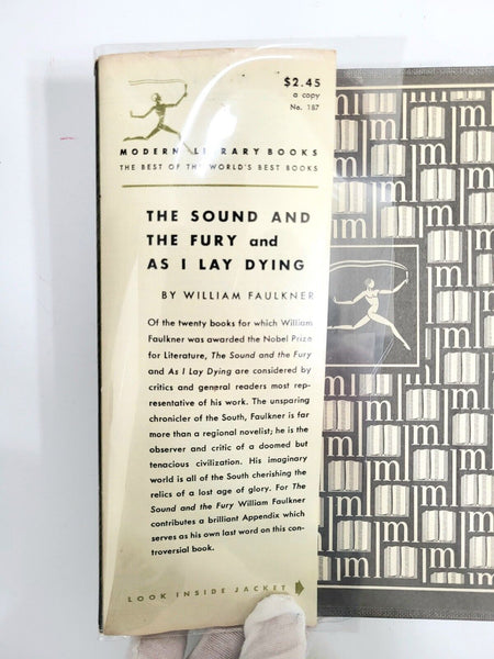 1946 THE SOUND AND THE FURY & AS I LAY DYING William Faulkner Moder Library...