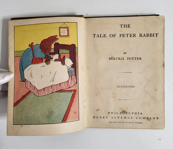 1907 TALE OF PETER RABBIT Beatrix Potter Hardcover