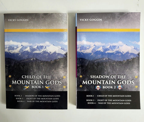 *Signed* MOUNTAIN GODS 2 Vol Book Set Vicky Goggin PB