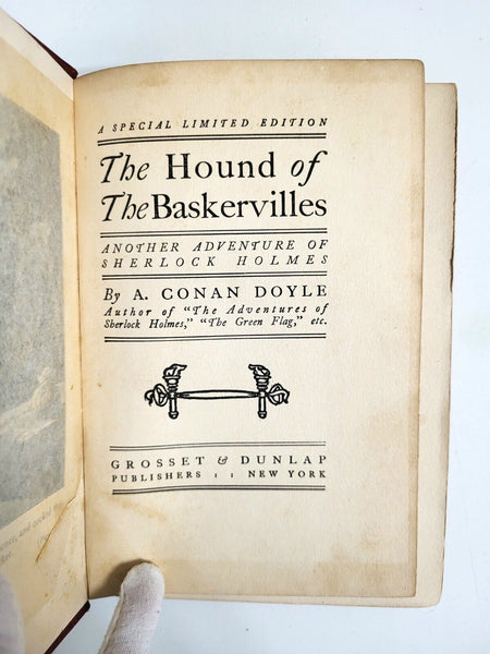 1902 THE HOUND OF THE BASKERVILLES Conan Doyle 4th Impression George Newnes...