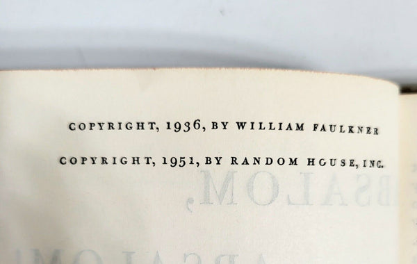 1951 ABSALOM, ABSALOM! William Faulkner Modern Library 271 Hardcover Dust Jacket