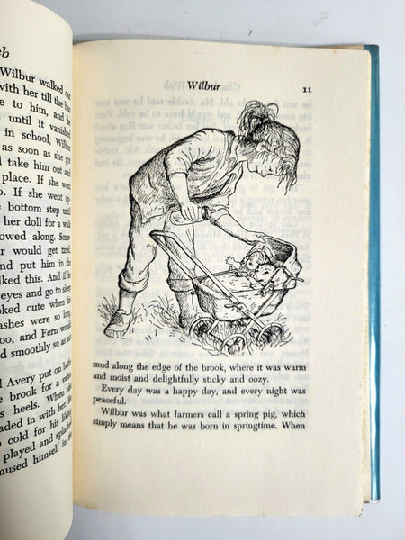 1952 CHARLOTTE'S WEB E.B. White Book Club Edition  Hardcover Dust Jacket