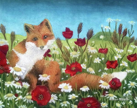 "Cornelius the Fox" – Original Pastel Animal Drawing