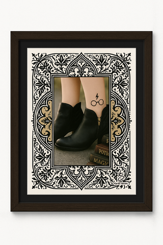 Wizard Ankle Tattoo – Henna Magic Inspired by a Clever Witch (Jagua Ink or Art Print)