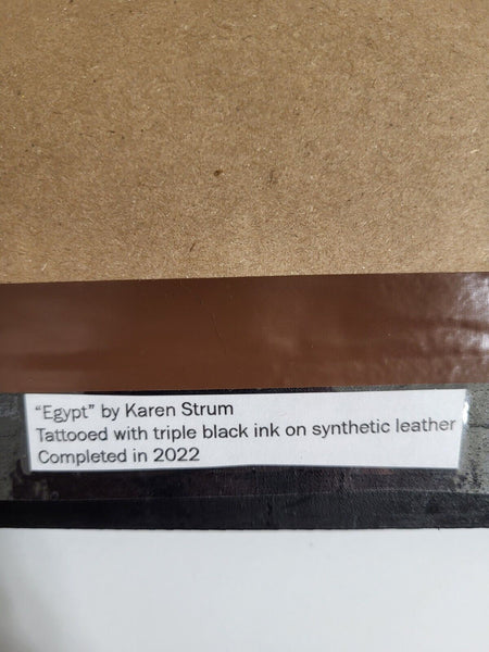 2022 EGYPT Tattooed Pigskin By Karen Strum Black Frame 8x10