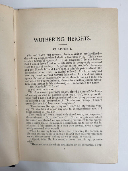 1895 WUTHERING HEIGHTS Emily Bronte Hardcover
