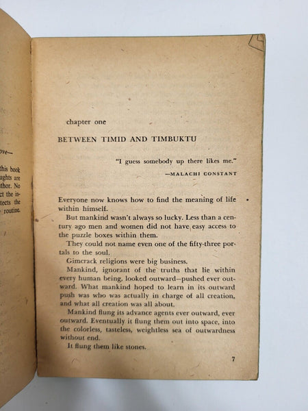 1959 THE SIRENS OF TITAN Kurt Vonnegut First Printing Paperback