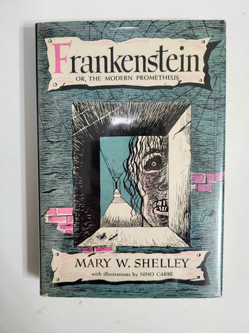 1950s Circa FRANKENSTEIN Mary Shelley Hardcover Dust Jacket