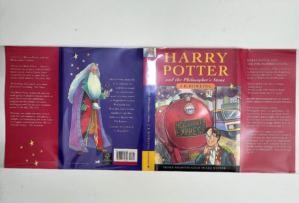 1997 HARRY POTTER PHILOSOPHER'S STONE JK Rowling Hardcover Dust Jacket