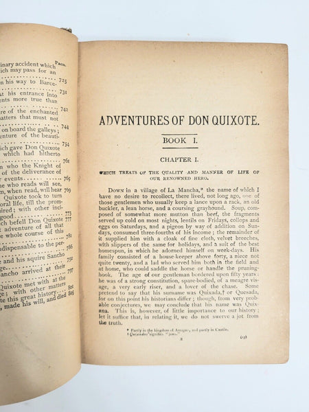 1885 DON QUIXOTE de La Mancha Cervantes Hardcover