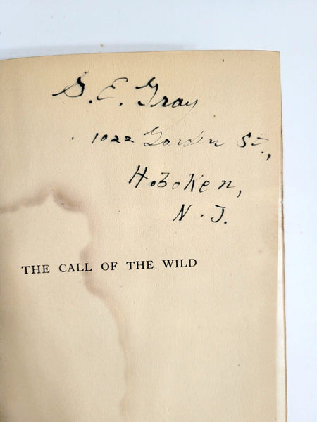 1903 CALL OF THE WILD Jack London First Edition July Printing Hardcover