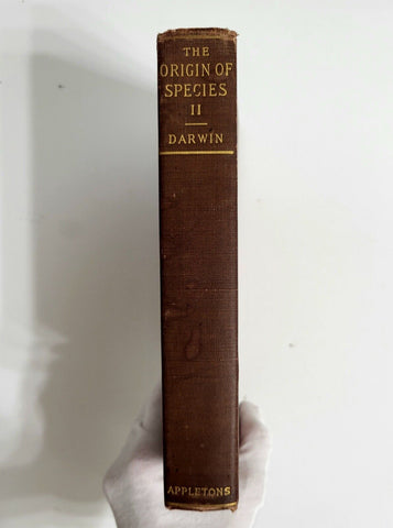 1898 ORIGIN OF SPECIES Vol 2 Charles Darwin Hardcover