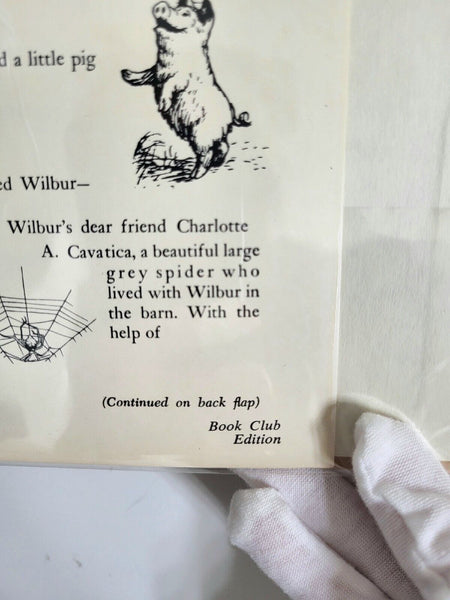 1952 CHARLOTTE'S WEB EB White Book Club Edition Hardcover Dust Jacket
