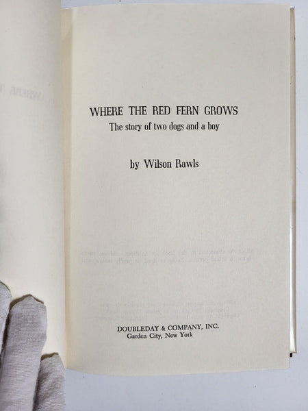 1961 WHERE THE RED FERN GROWS Wilson Rawls Dust Jacket Hardcover