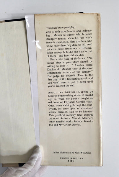 1938 REBECCA Daphne Du Maurier BCE Hardcover Dust Jacket