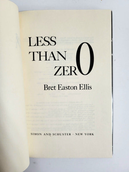 1985 1st Ed 5th Imp LESS THAN ZERO Bret Easton Ellis
